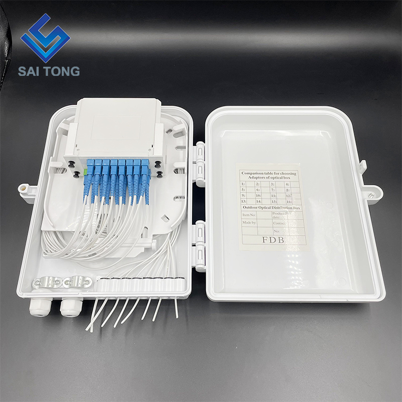 FTTH BOX 16 core velit 16 portus fibra distributio archa cum 1x16 plc SCHISMATICUS archa terminalis pro muro-montis et poli mounted