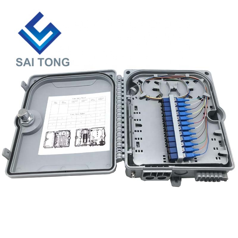 FTTH Outdoor 12 Core/port IP65 Fiber opticus Connector Box impervius Gland Gpon Onu Fiber Optic Splice Box Plastic BOX NAP