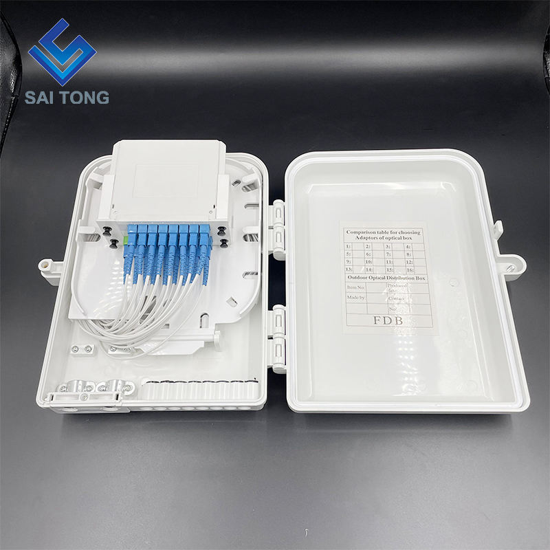 FTTH BOX 16 core velit 16 portus fibra distributio archa cum 1x16 plc SCHISMATICUS archa terminalis pro muro-montis et poli mounted