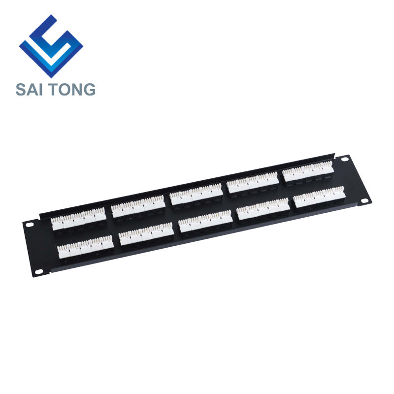 2U 19'' 50 Portus RJ11 Krone Jackets, Steel Bracket Cat3 Patch Panel Blank obtentu utp Cat3 RJ11 Patch panel