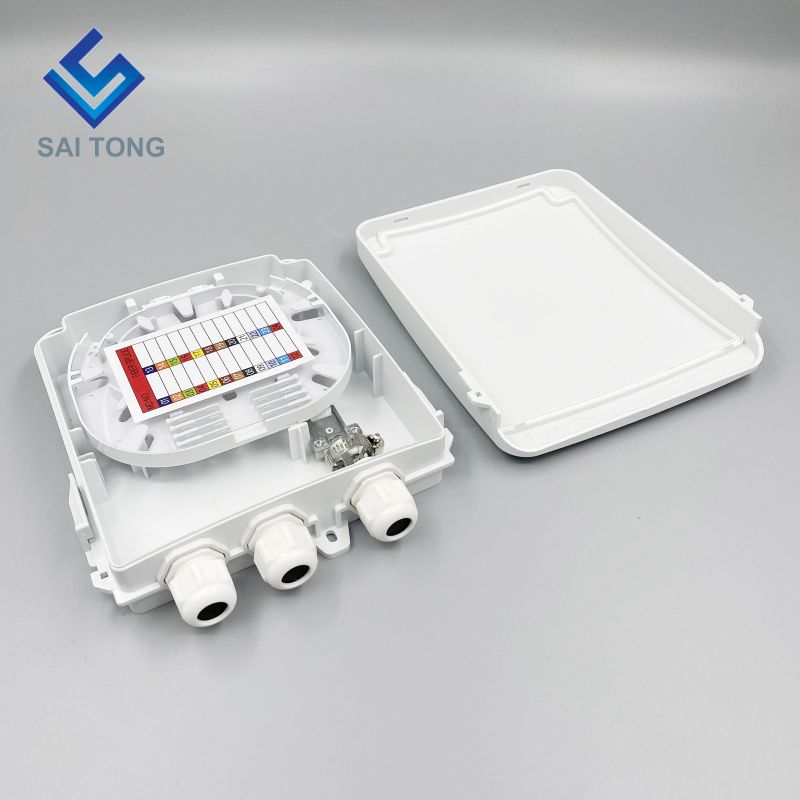 Cixi Saitong FTTH 8 Core fibra optica archa terminalis indoor 8 fibra portus fibra Box murus ascendens 1 in/3 out FDB Nova product