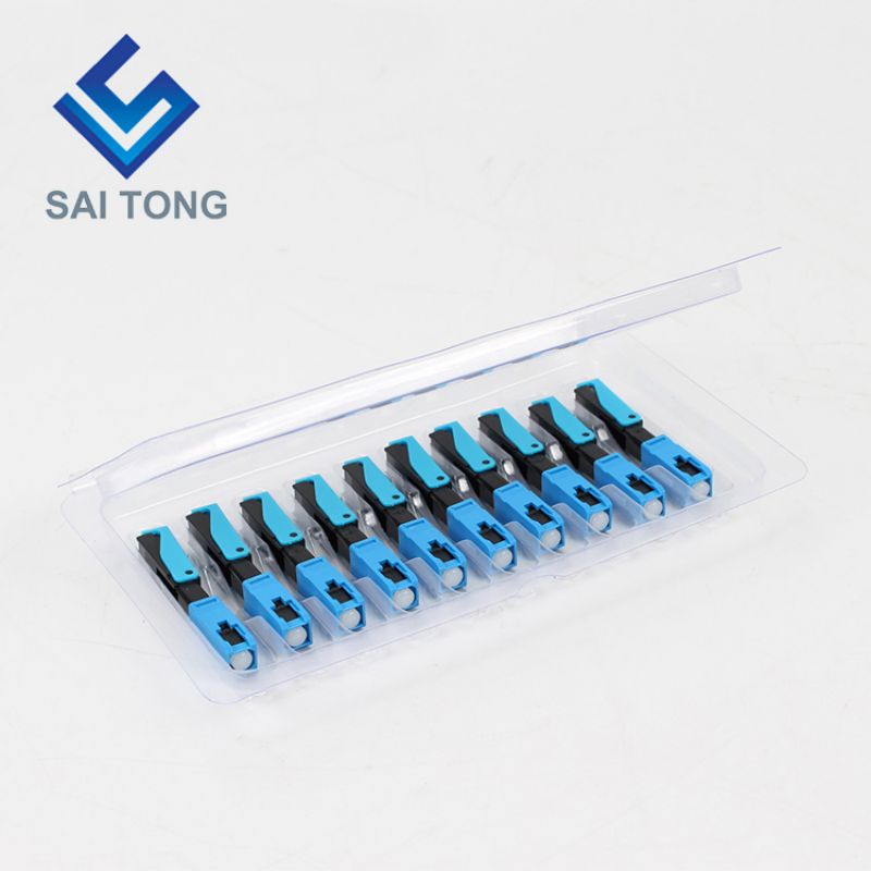 SC UPC Optic Fiber Fast Connector blue for Field Congrega FTTH Quick Connector 0.3dB fibra cable celeriter iungo Singlemode