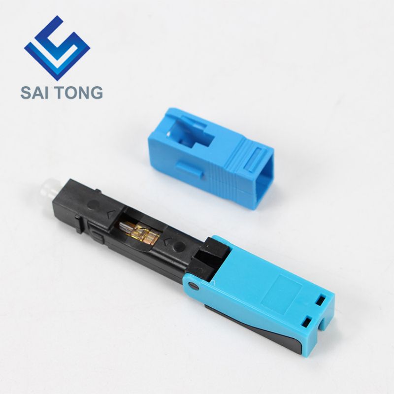 SC UPC Optic Fiber Fast Connector blue for Field Congrega FTTH Quick Connector 0.3dB fibra cable celeriter iungo Singlemode