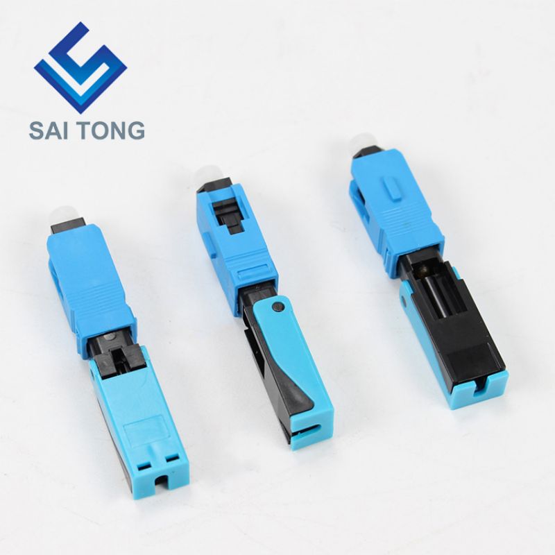 SC UPC Optic Fiber Fast Connector blue for Field Congrega FTTH Quick Connector 0.3dB fibra cable celeriter iungo Singlemode