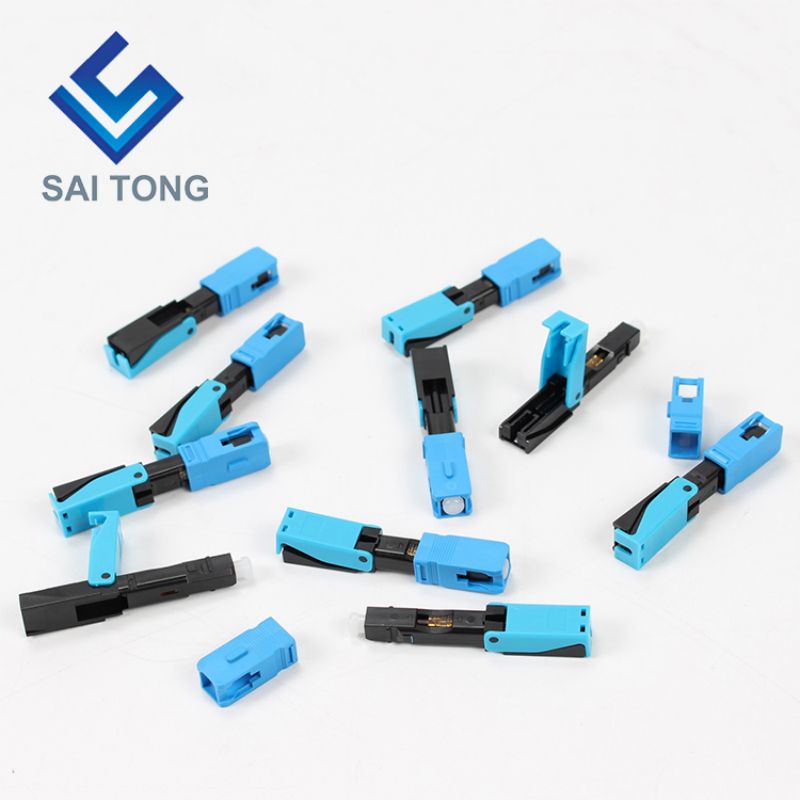 SC UPC Optic Fiber Fast Connector blue for Field Congrega FTTH Quick Connector 0.3dB fibra cable celeriter iungo Singlemode