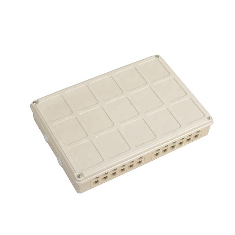 Low Price PP ABS Plastic terminal box 24 core wall or eculei mons available Fiber Optic Patch Panel cum 24 SC FC Adapter