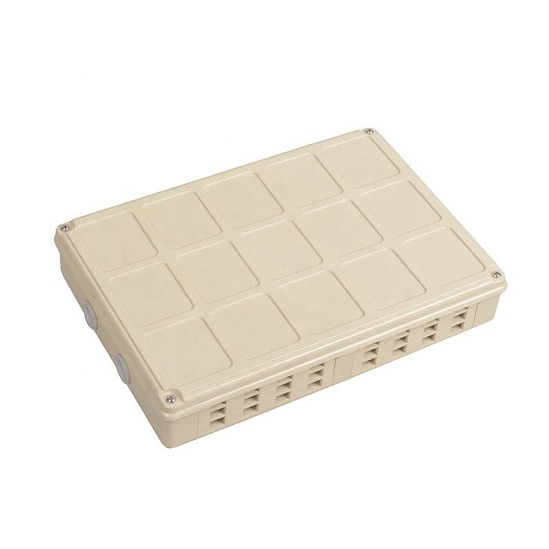 Low Price PP ABS Plastic terminal box 24 core wall or eculei mons available Fiber Optic Patch Panel cum 24 SC FC Adapter