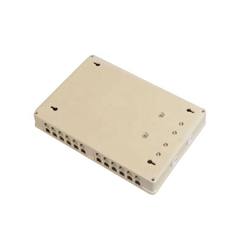 Low Price PP ABS Plastic terminal box 24 core wall or eculei mons available Fiber Optic Patch Panel cum 24 SC FC Adapter