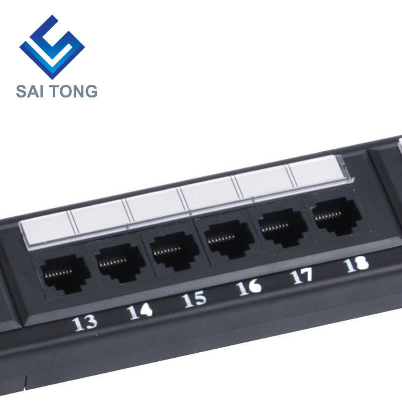 1U 19'' 24 Portus RJ45 Krone Jackets, Steel Bracket Cat5e Patch Panel Blank obtentu utp Cat5e CAT5 CAT6 RJ45 Patch panel