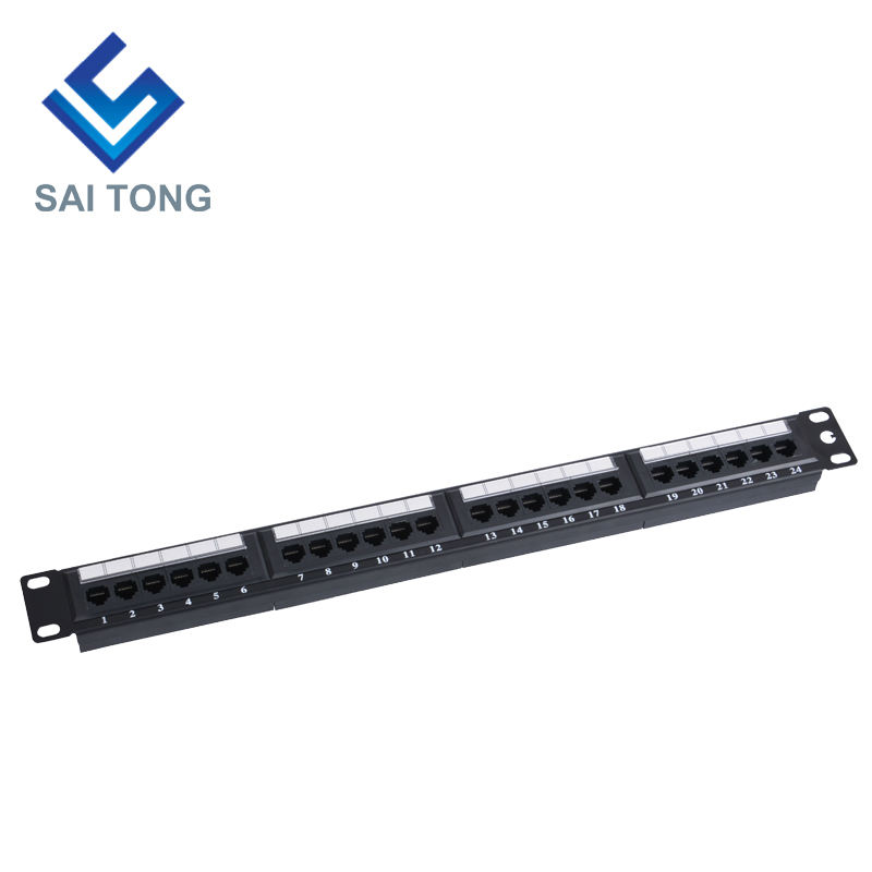 1U 19'' 24 Portus RJ45 Krone Jackets, Steel Bracket Cat5e Patch Panel Blank obtentu utp Cat5e CAT5 CAT6 RJ45 Patch panel