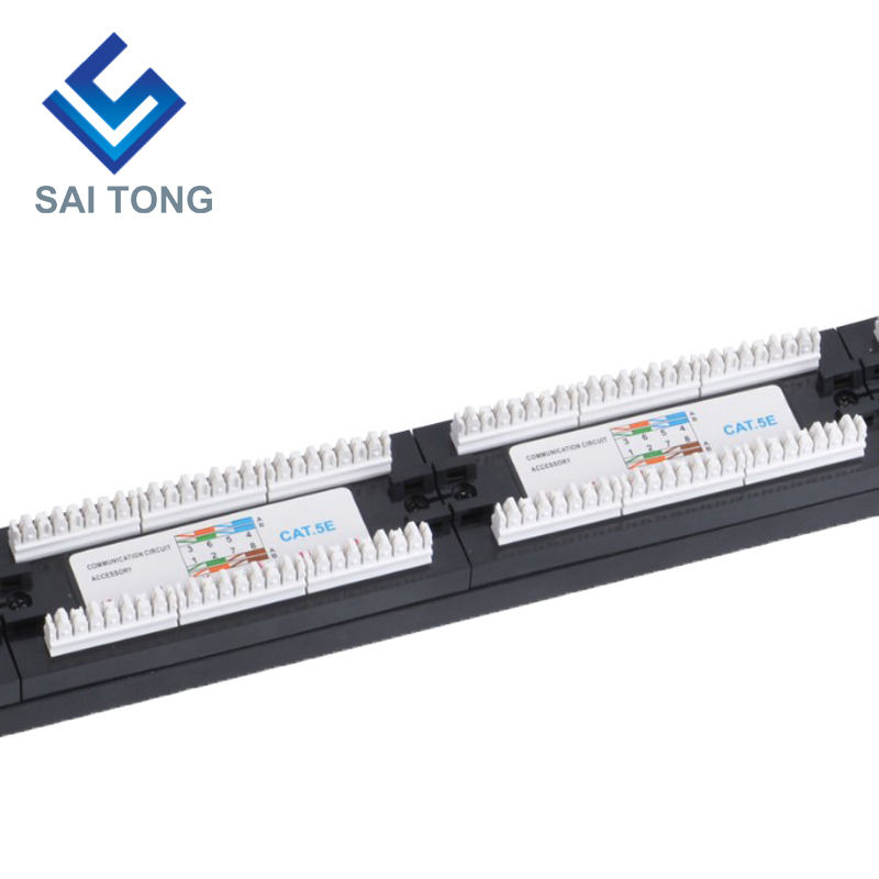 1U 19'' 24 Portus RJ45 Krone Jackets, Steel Bracket Cat5e Patch Panel Blank obtentu utp Cat5e CAT5 CAT6 RJ45 Patch panel