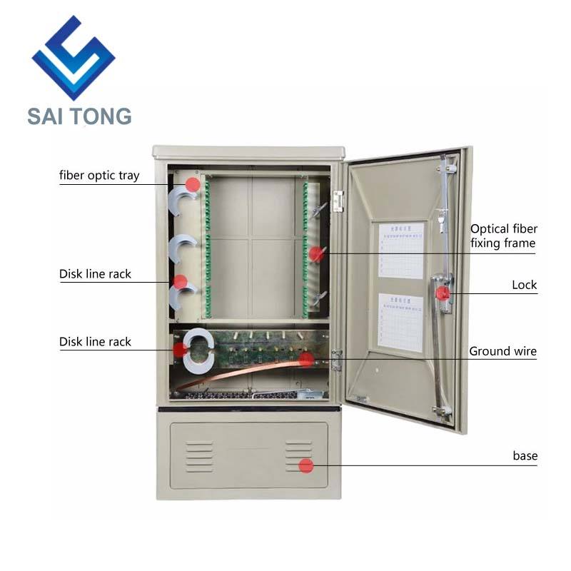 SaiTong FTTH 144 Core cross connect scrinium of telecom instrumenti SMC velit IMPERVIUS IP55 144 nucleus fibrarum opticorum repositorum ODF