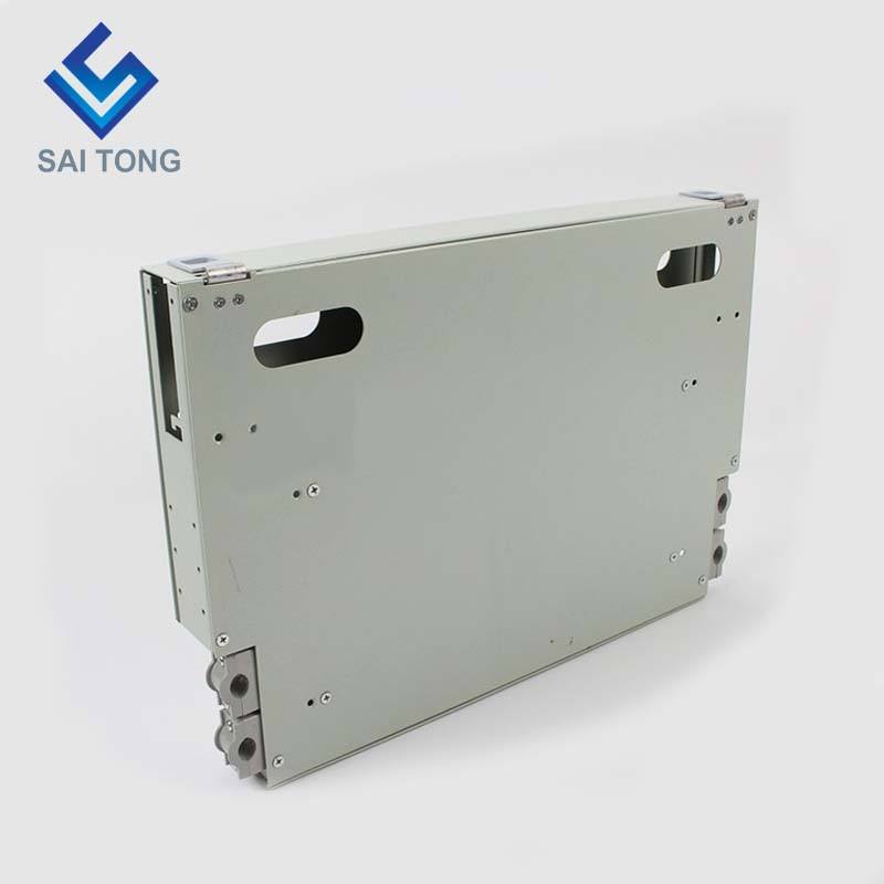 SaiTong FTTH 19 Inch Rack Mount 12 Portus Cabinet SC/FC ODF 1 U 12 core Fibra Optical Distribution Frame Optional Full Load