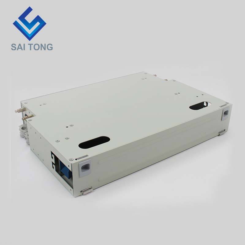 SaiTong FTTH 19 Inch Rack Adscendens 24 Portus Scrinium SC/FC ODF 2 U 24 core Fibra Optica Distributio Frame Libitum Full Load