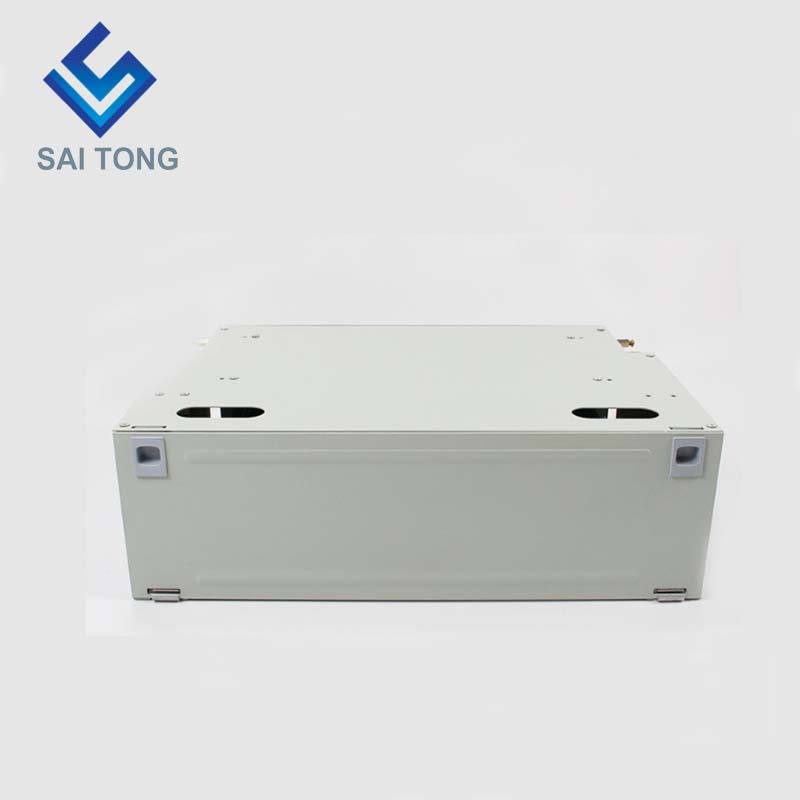 SaiTong FTTH 19 Inch Rack Mount 48 Portus Cabinet SC/FC ODF 4 U 48 core Fibra Optical Distribution Frame Optional Full Load