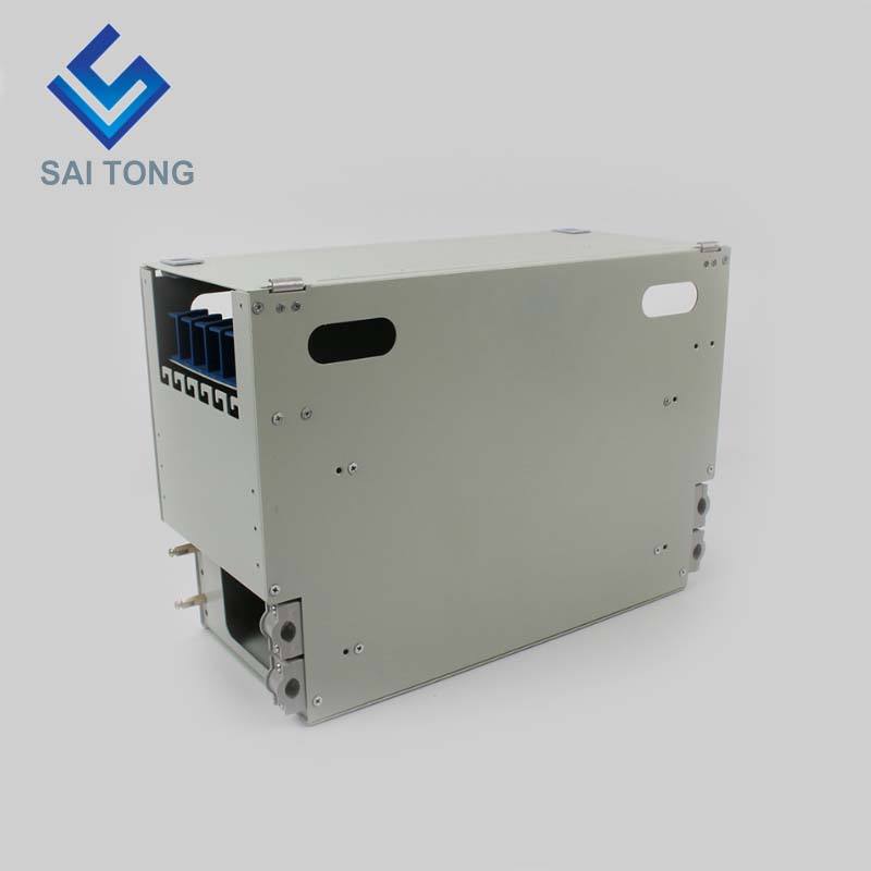 SaiTong FTTH 19 Inch Rack Mount 72 Portus Cabinet SC/FC ODF 6 U 72 core Fibra Optical Distribution Frame Optional Full Load