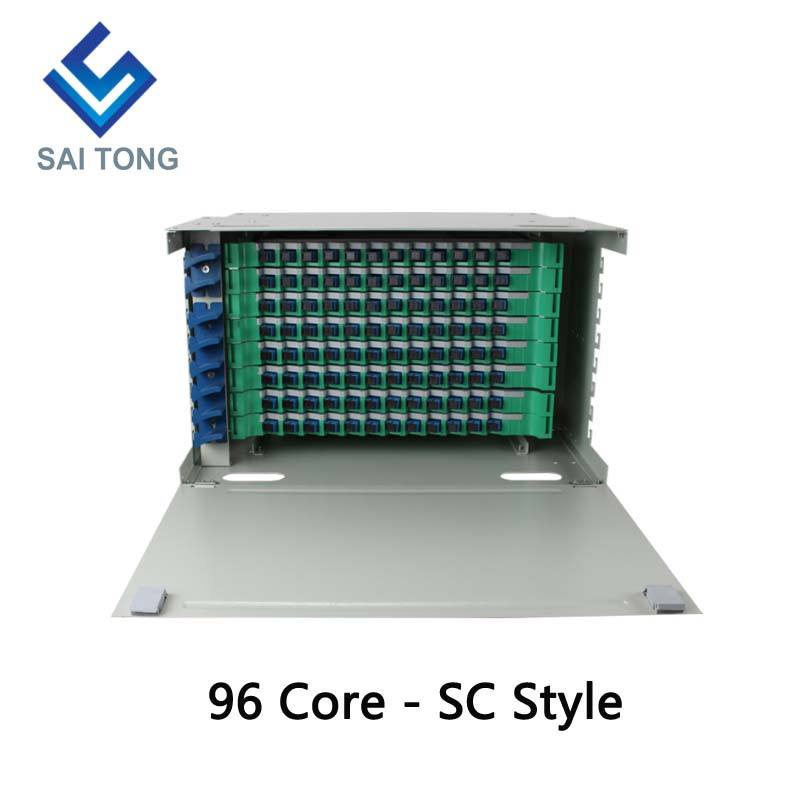 FTTH 19 Inch Rack Mount 96 Port Cabinet SC/FC ODF 8U 96 core Outdoor Optical fibra Distribution Frame Price Libitum Full Load