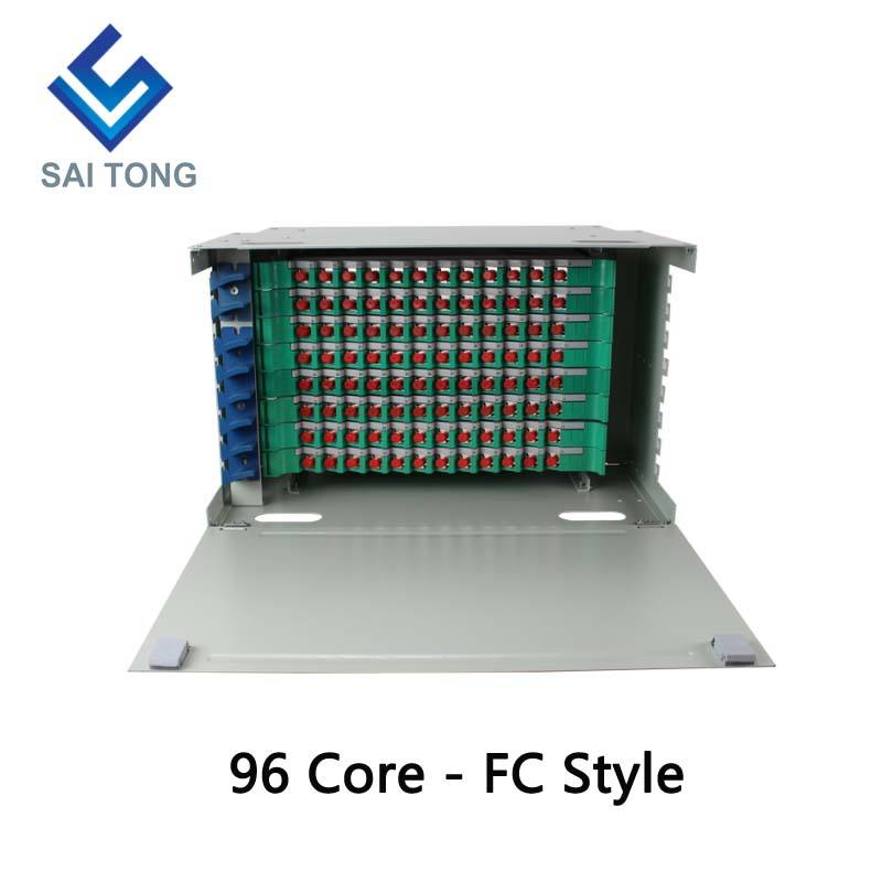 FTTH 19 Inch Rack Mount 96 Port Cabinet SC/FC ODF 8U 96 core Outdoor Optical fibra Distribution Frame Price Libitum Full Load