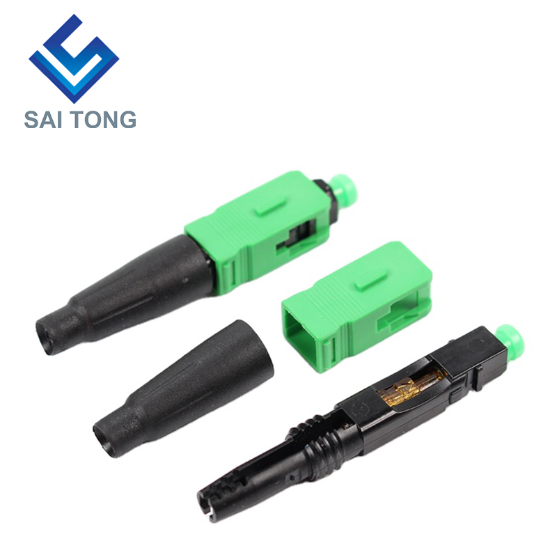 FTTH Fiber Saitong Optic Fast connector sc apc viridis color fibra cable celeriter connector Quick Connector Field congregation Singlemode